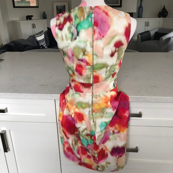 Kate Spade New York Floral Watercolor Sheath Midi Dress Viscose Pastel Sz 4 NWOT - Picture 6 of 14